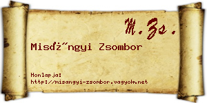 Misángyi Zsombor névjegykártya